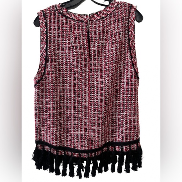 ZARA Tweed Tassel Sleeveless Top - Picture 5 of 7